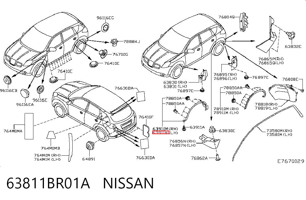 Накладка передньої лівої арки колеса FPS 5015335 ціна, від 39.89 USD