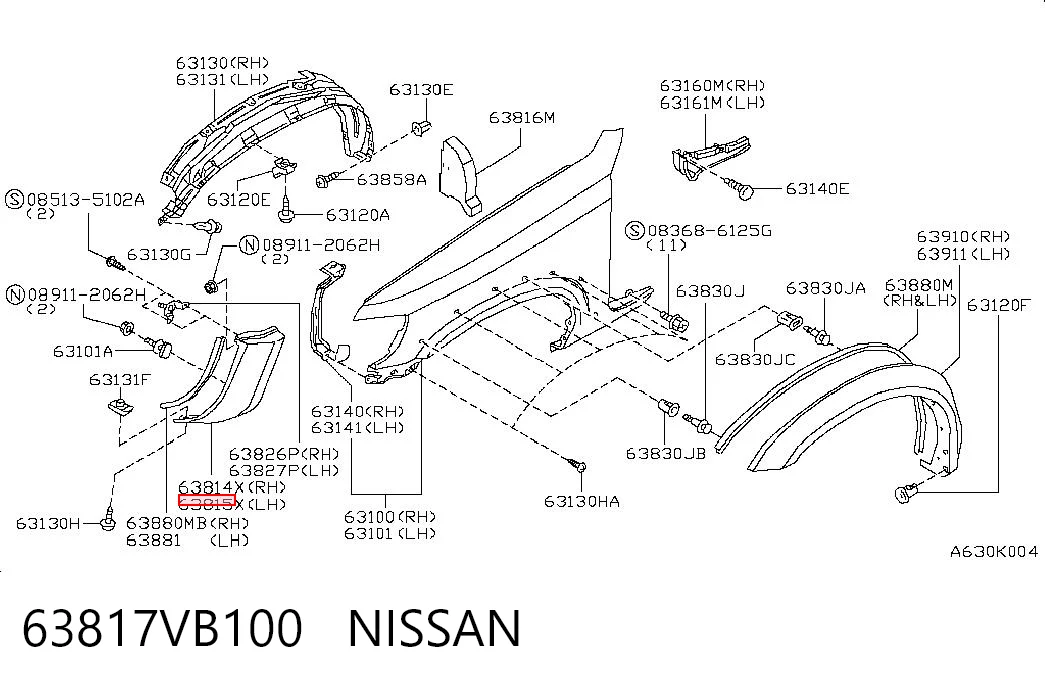 63817VB100 Nissan/Infiniti