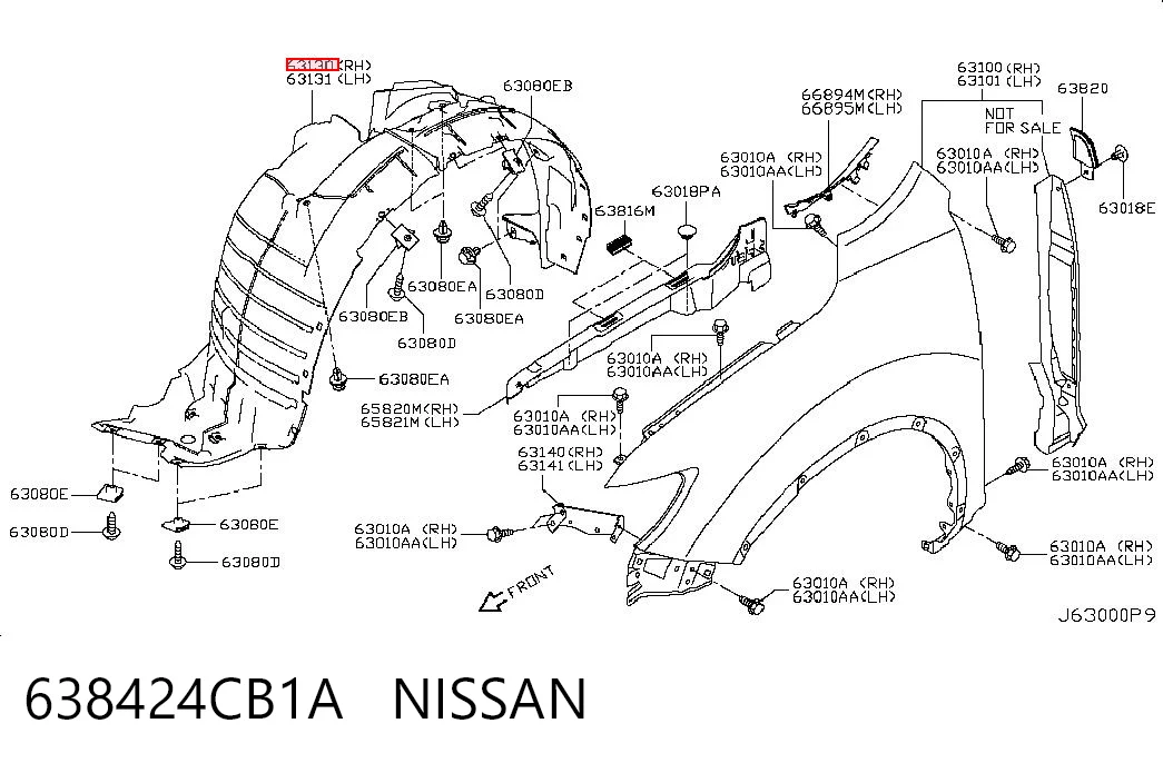 Підкрилок передній правий NSR385483AR Rhino