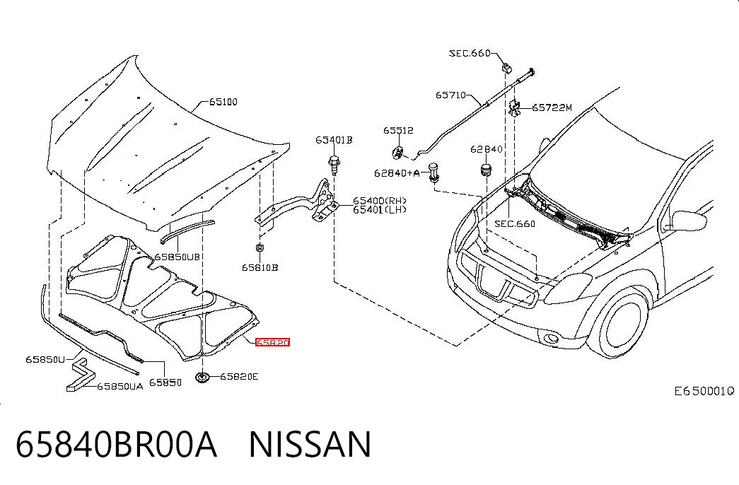 Утеплювач капота на Nissan Qashqai +2 I J10