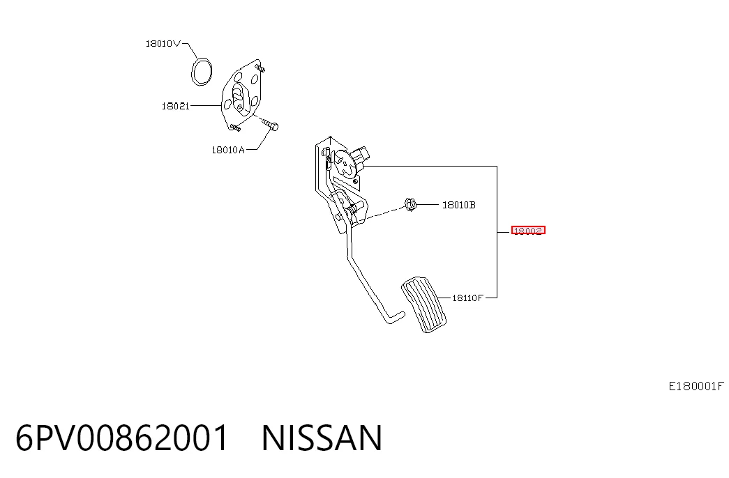 Педаль газу (акселератора) на Nissan Primera  P12