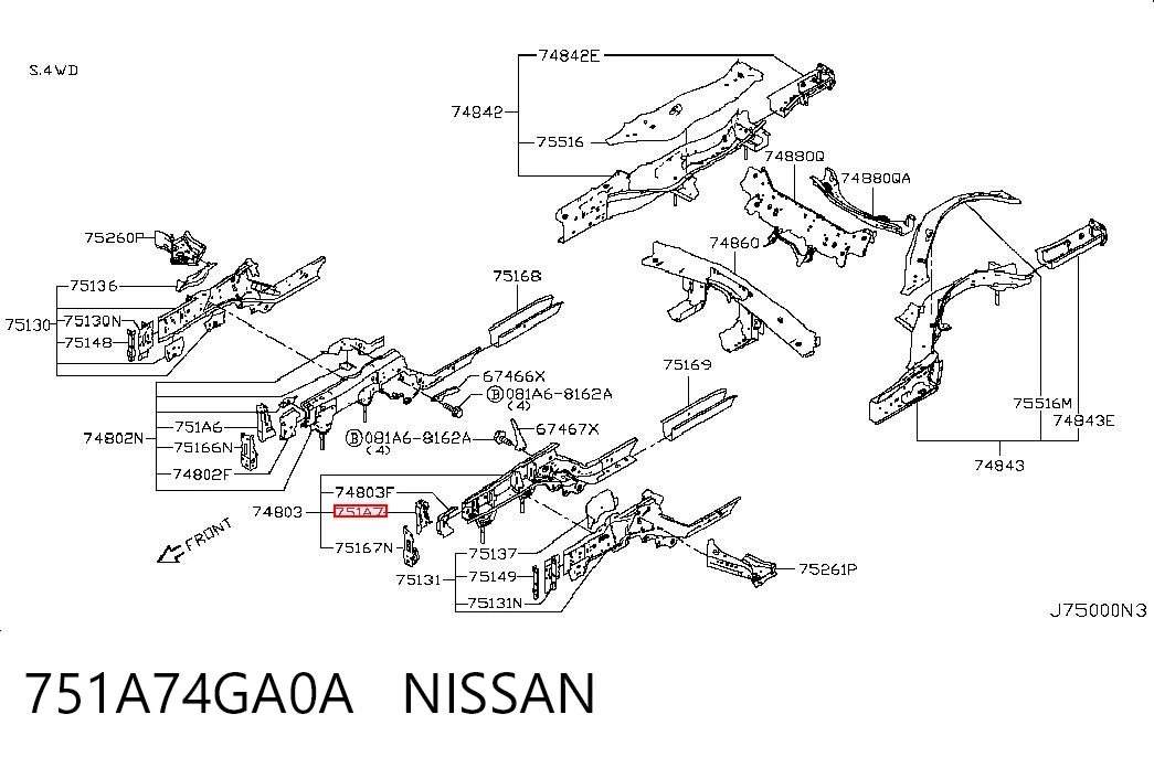 751A74GA0A Nissan/Infiniti