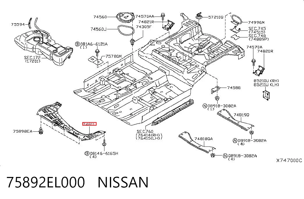 Захист піддона двигуна на Nissan Tiida  C11X