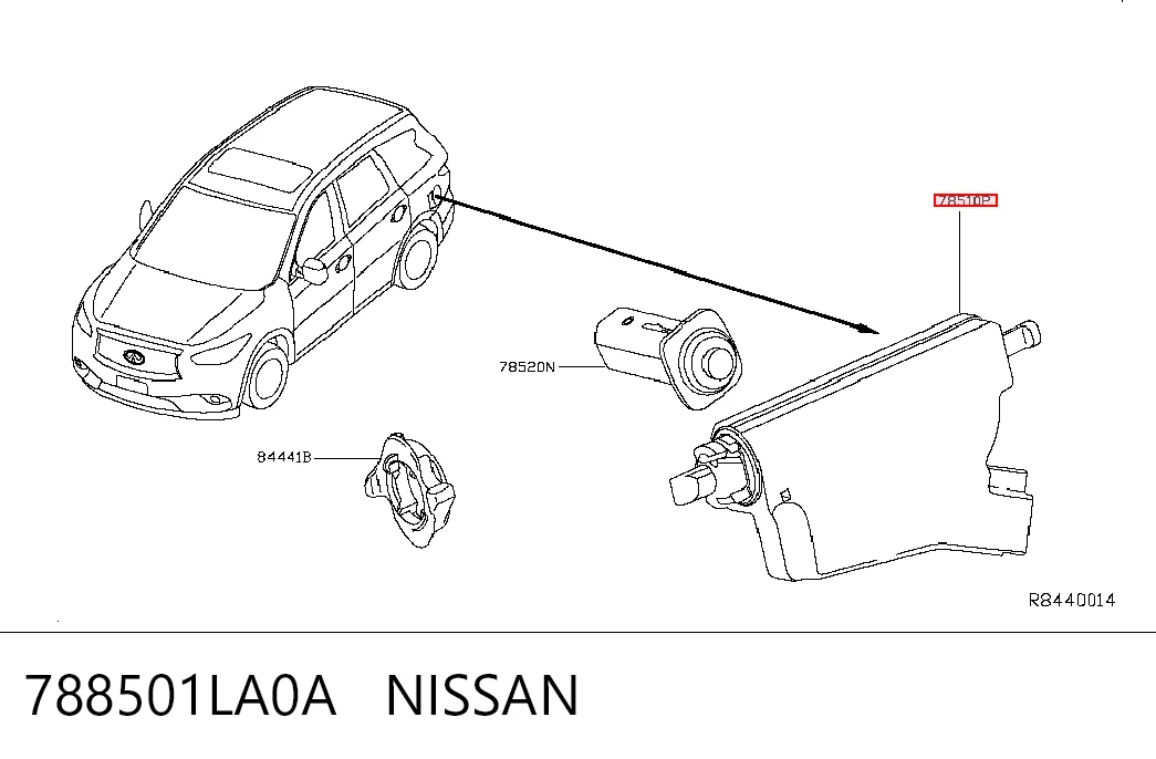 788501LA0A Nissan/Infiniti Мотор-привод відкриття лючка бака