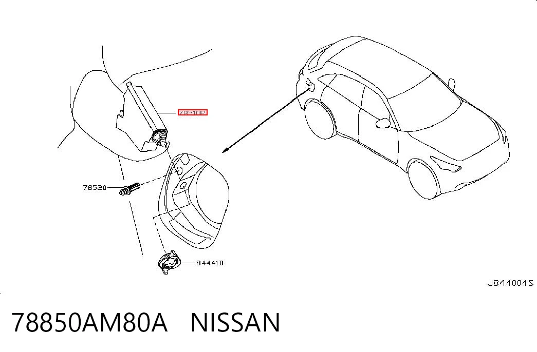 78850AM80A Nissan/Infiniti Замок відкривання лючка бензобаку