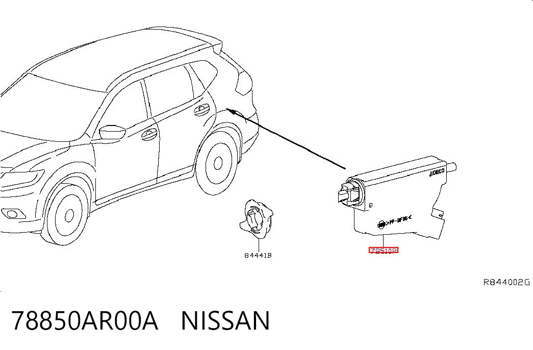 78850AR00A Nissan/Infiniti Мотор-привод відкриття лючка бака