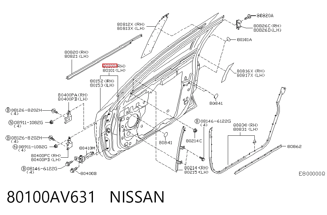 Пасажирські передні двері на Nissan Primera  P12