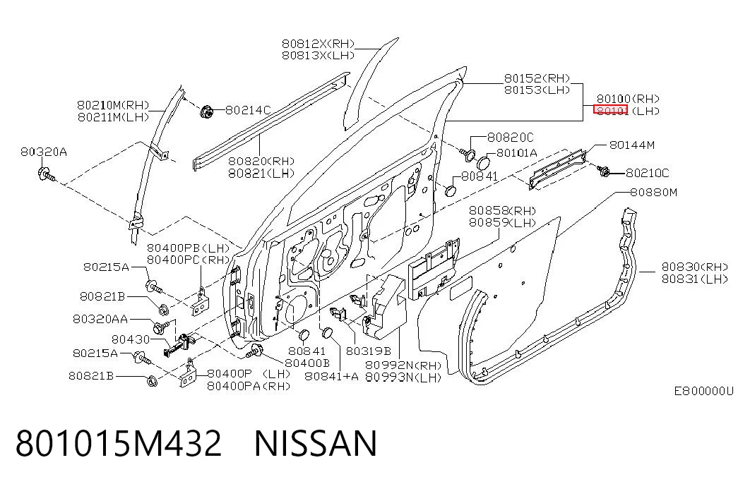 Дверь передня ліва на Nissan Almera II N16