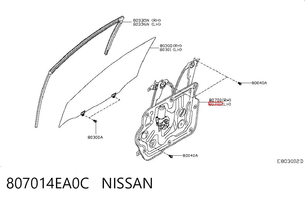 Купити Склопідйомник передньої лівої двері Nissan Qashqai II J11