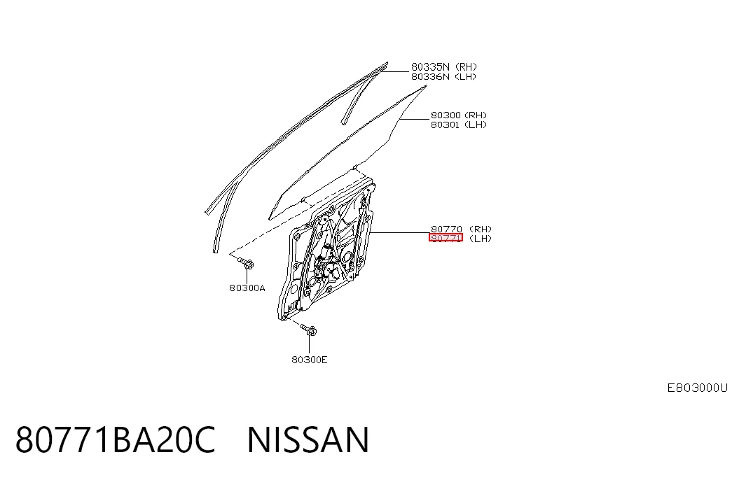 Склопідйомник передньої лівої двері 1620004880 Peugeot/Citroen