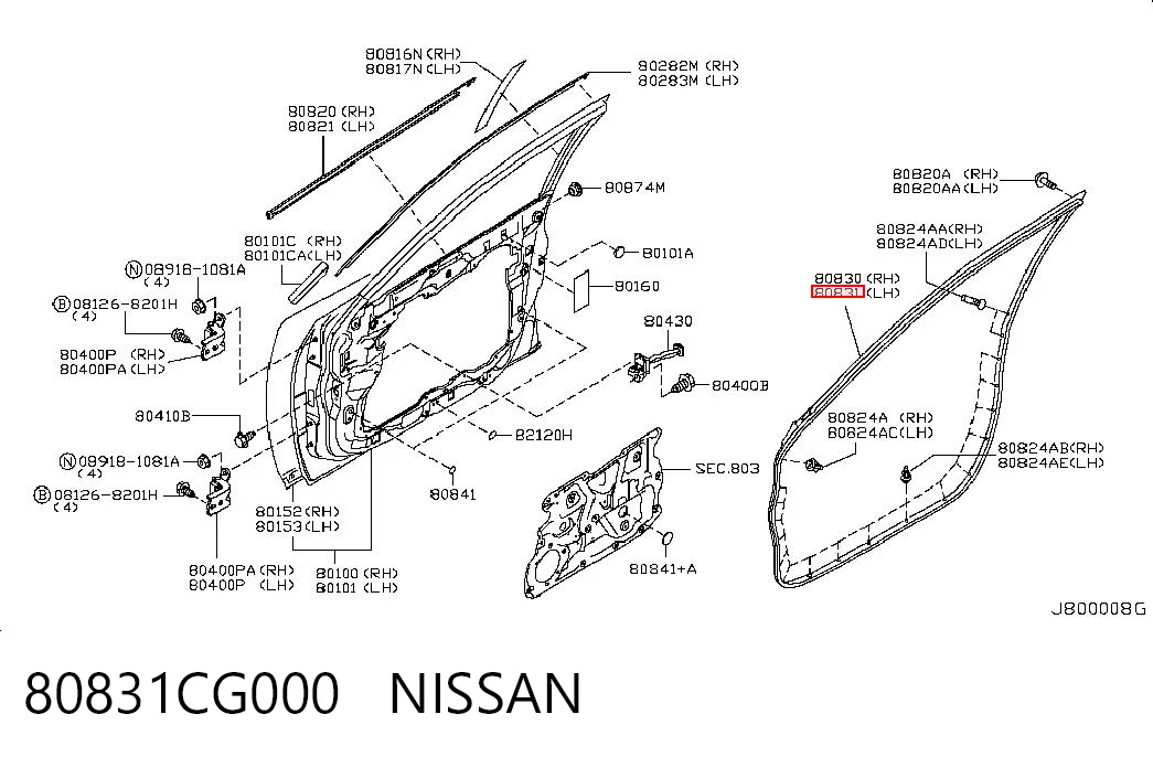 80831CG000 Nissan/Infiniti