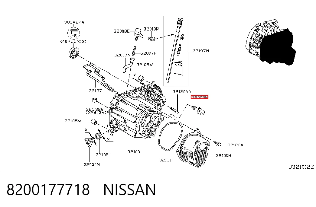 8200177718 Nissan/Infiniti Датчик включення ліхтарів заднього ходу