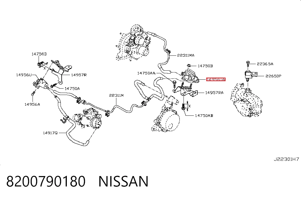 8200790180 Nissan/Infiniti Клапан перетворювач тиску наддуву (соленоїд)