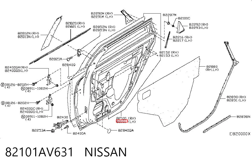 Двері пасажирськи задні ліві на Nissan Primera  P12