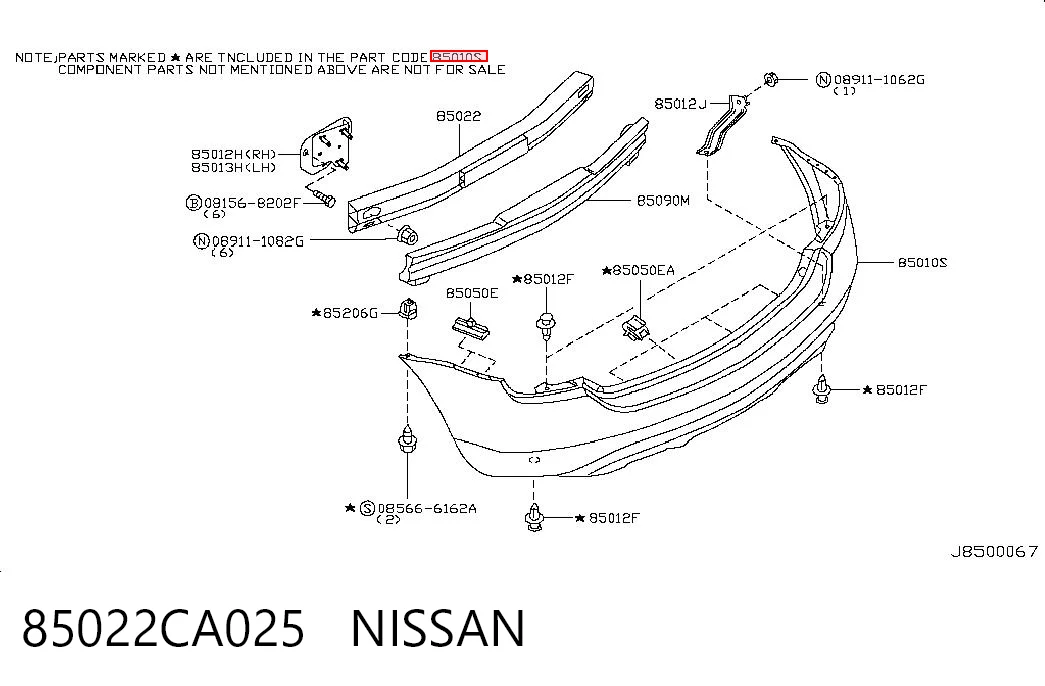 Буфер (бампер) задній на Nissan Murano  Z50