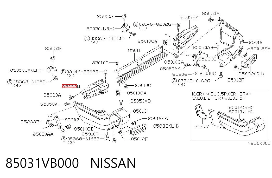 85031VB000 Nissan/Infiniti