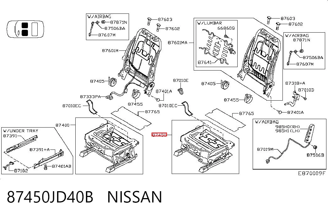 87450JD40B Nissan/Infiniti