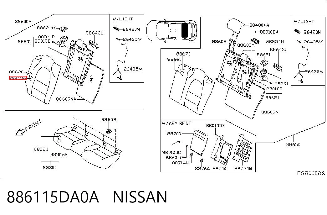 886115DA0A Nissan/Infiniti
