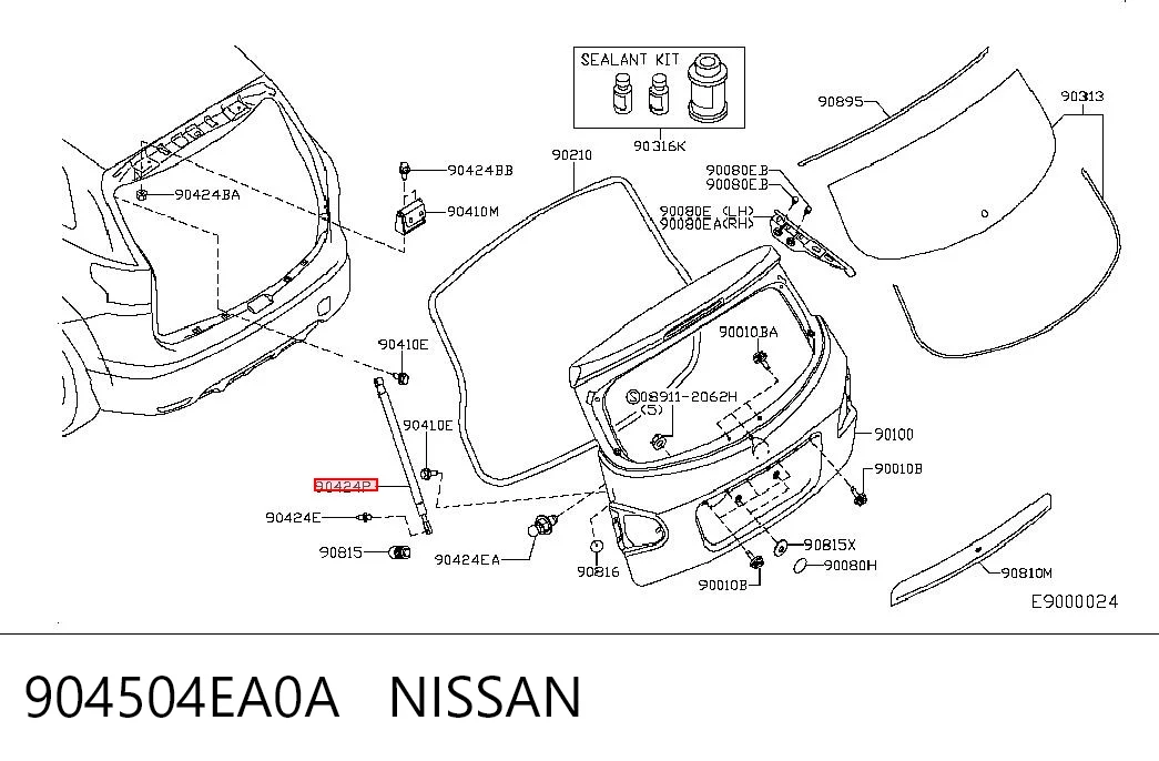 Купити Амортизатор багажника Nissan Qashqai II J11