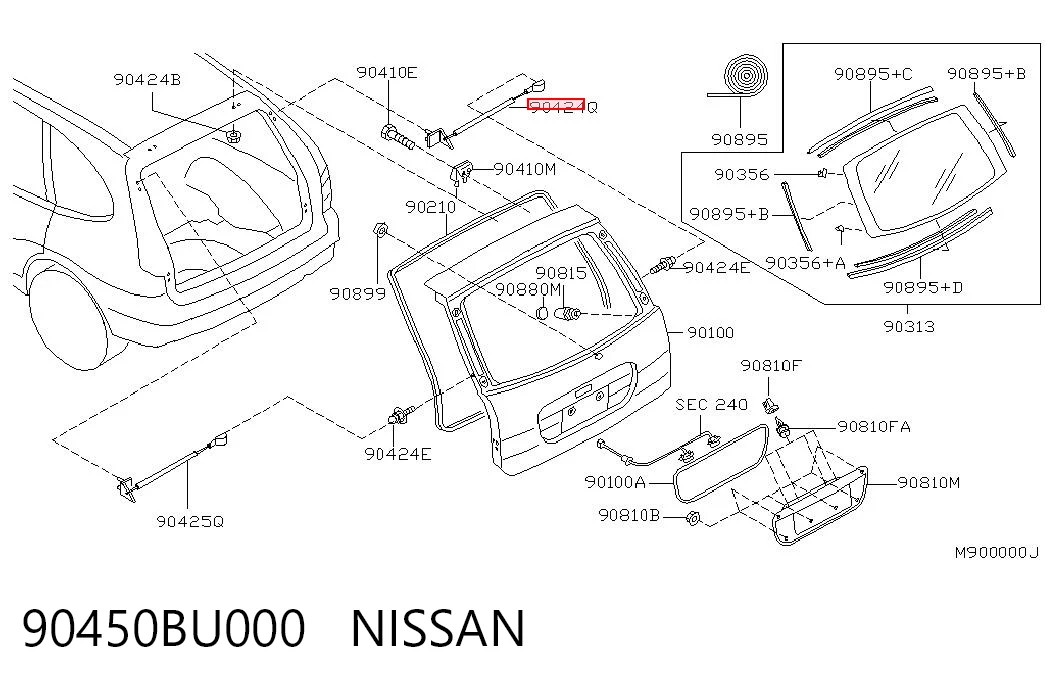  Амортизатор багажника Nissan Almera 