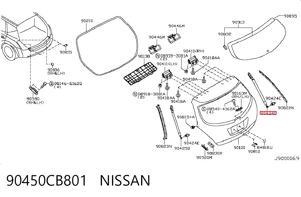 Амортизатор двері задньої Sensen S90450CB801 ціна, від 11.64 USD