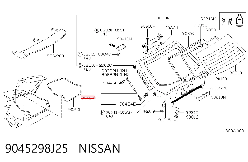 Амортизатор двері задньої Sensen 904523F201 ціна, від 12.09 USD