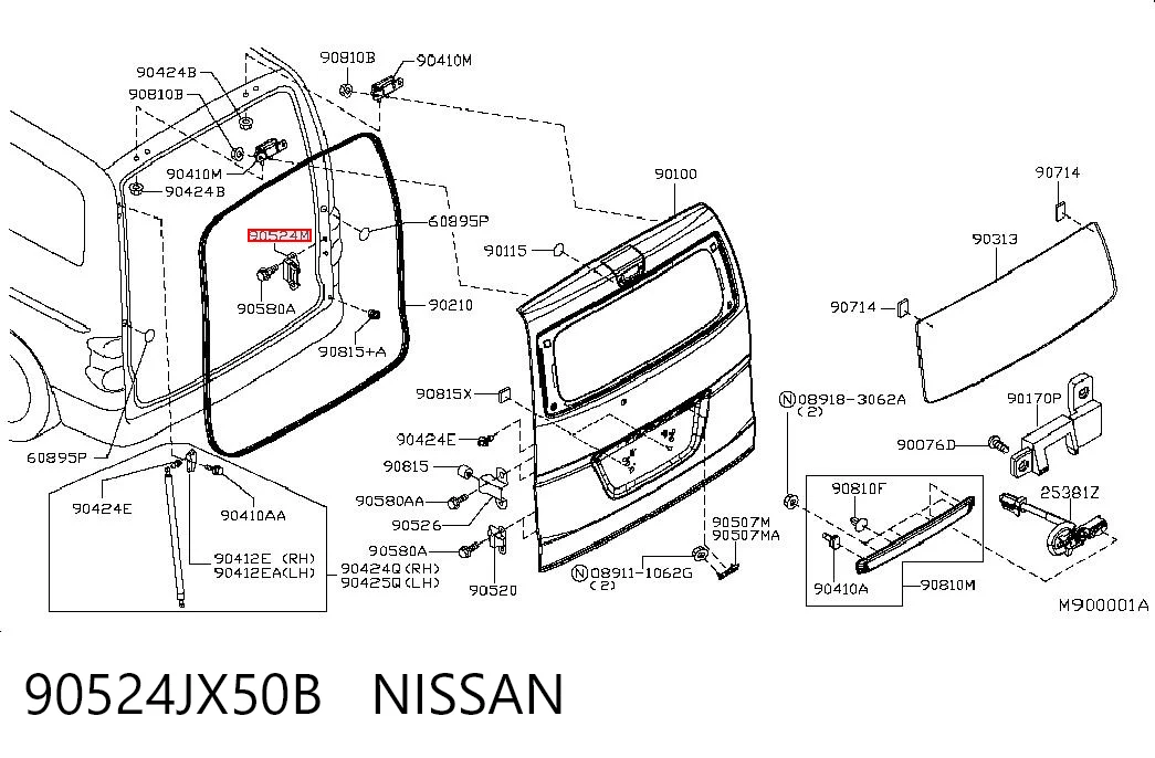 90524JX50B Nissan/Infiniti