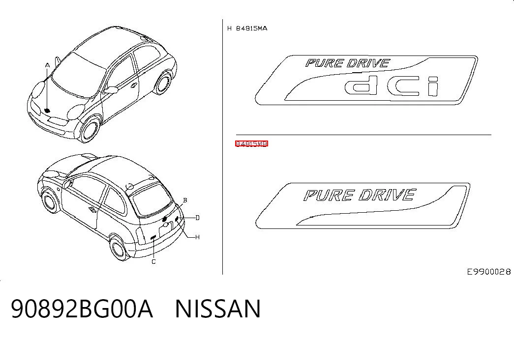 90892BG00A Nissan/Infiniti 