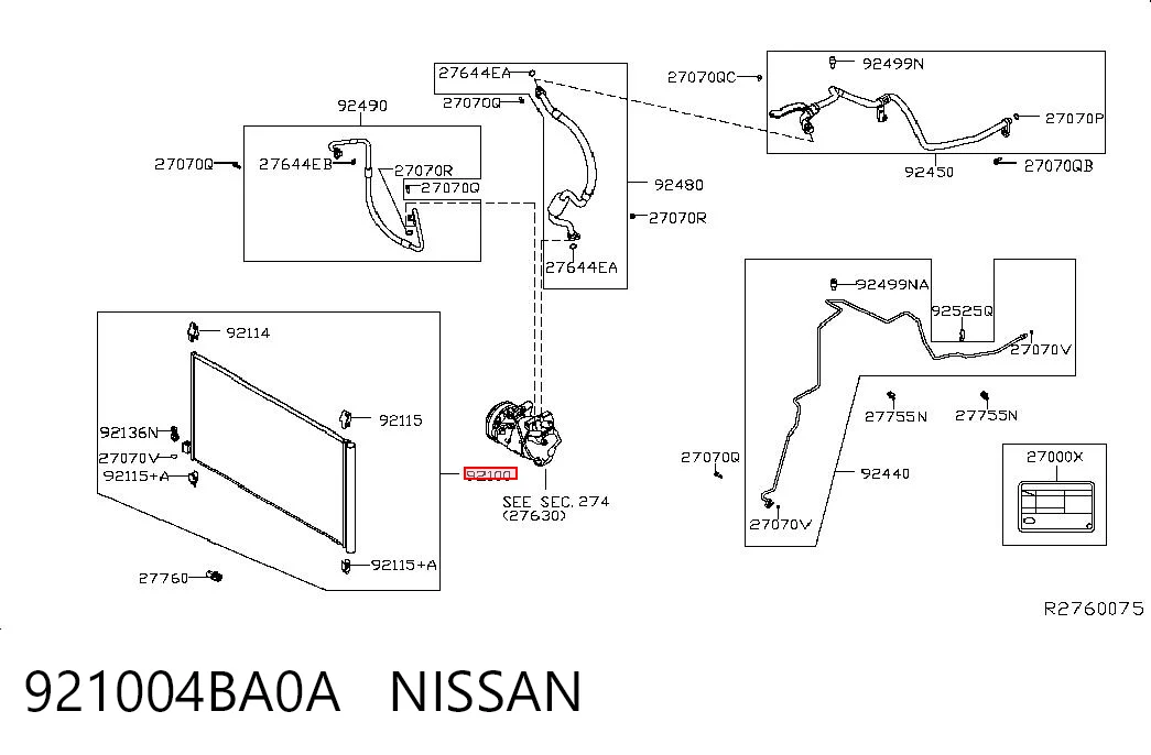  Радіатор кондиціонера Nissan Rogue 