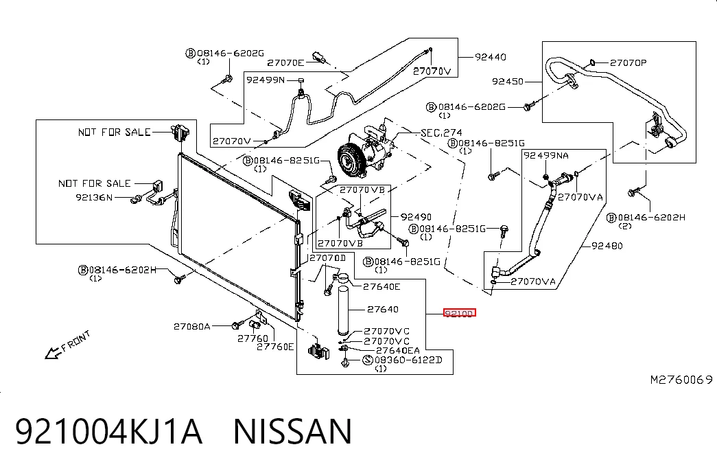 Купити Радіатор кондиціонера Nissan Navara NP300 IV D23, D23T