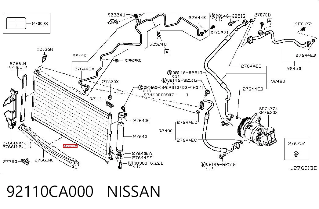 Купити Радіатор кондиціонера Nissan Murano  Z50