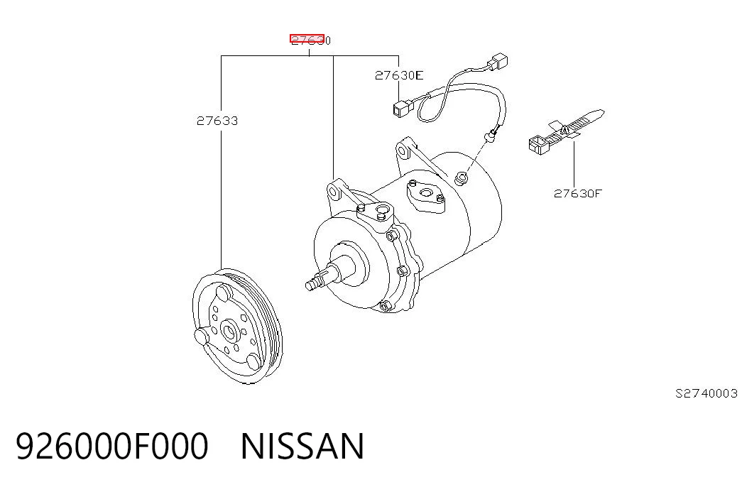 Компресор холодоагенту на Nissan Terrano I WD21