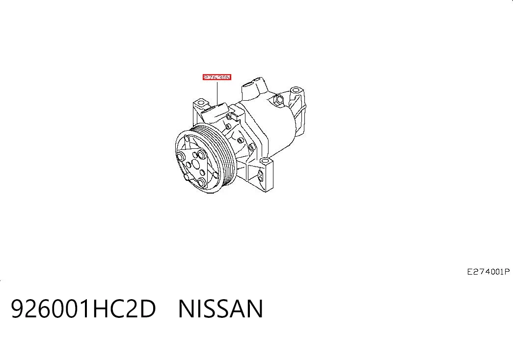 926001HC2D Nissan/Infiniti Компресор холодоагенту