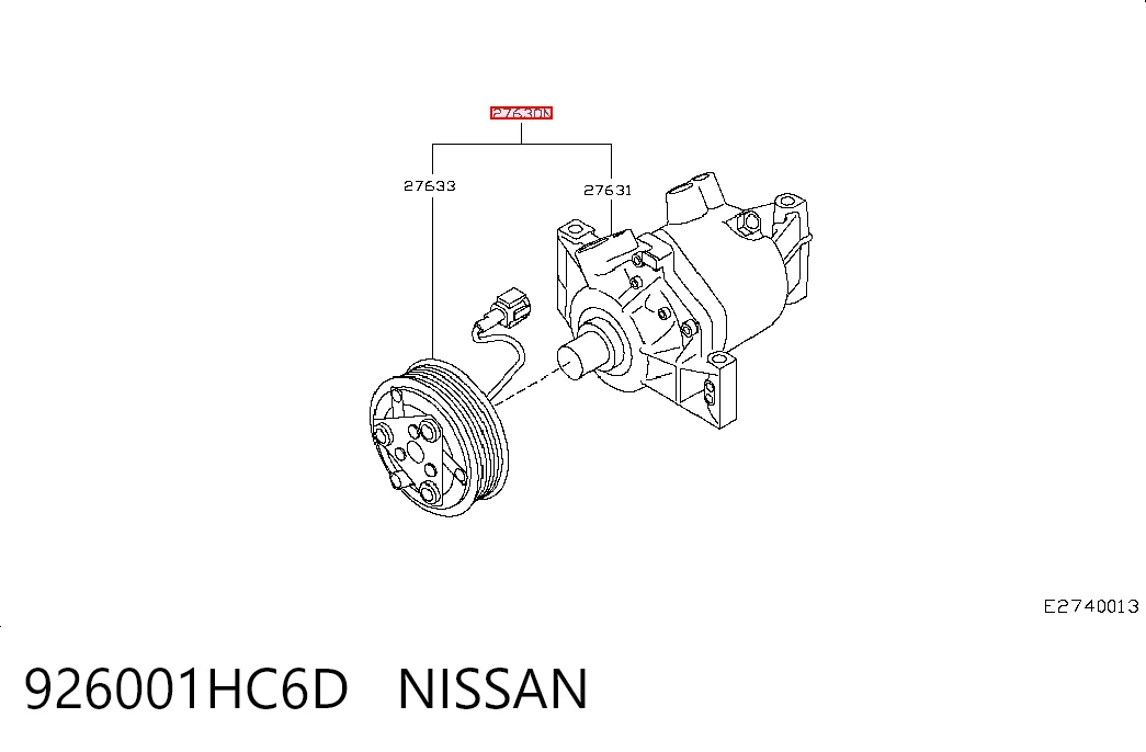 Купити 926101HC1B Renault (RVI) Компресор кліматичної установки