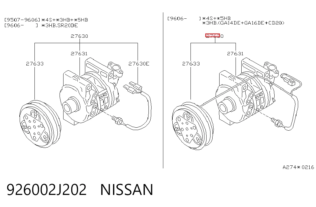 926002J202 Nissan/Infiniti Компресор холодоагенту