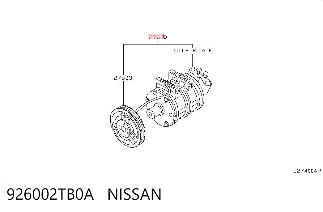 926002TB0A Nissan/Infiniti Компресор холодоагенту