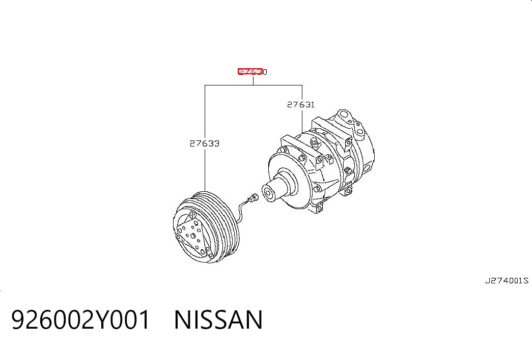 Компресор холодоагенту на Nissan Maxima  A32
