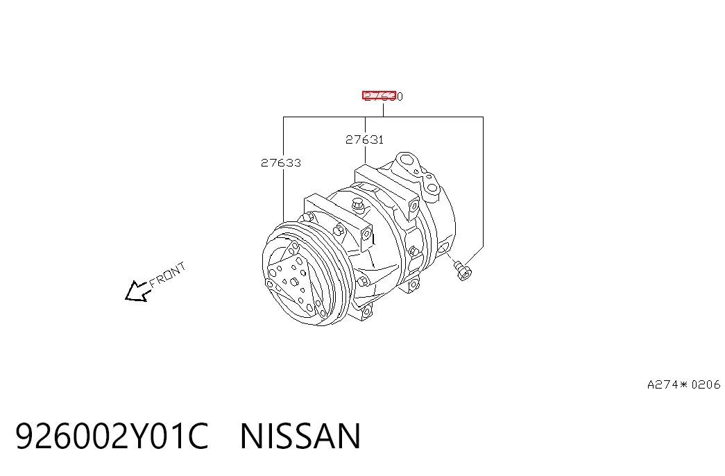 926002Y01C Nissan/Infiniti Компресор холодоагенту