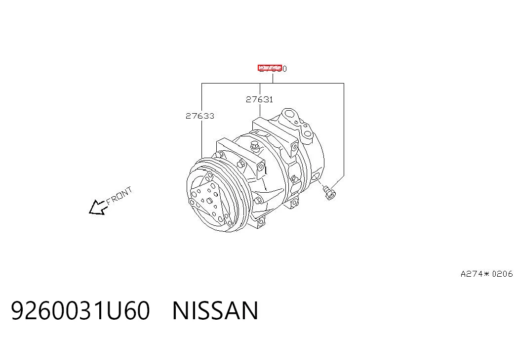 9260031U60 Nissan/Infiniti Компресор холодоагенту