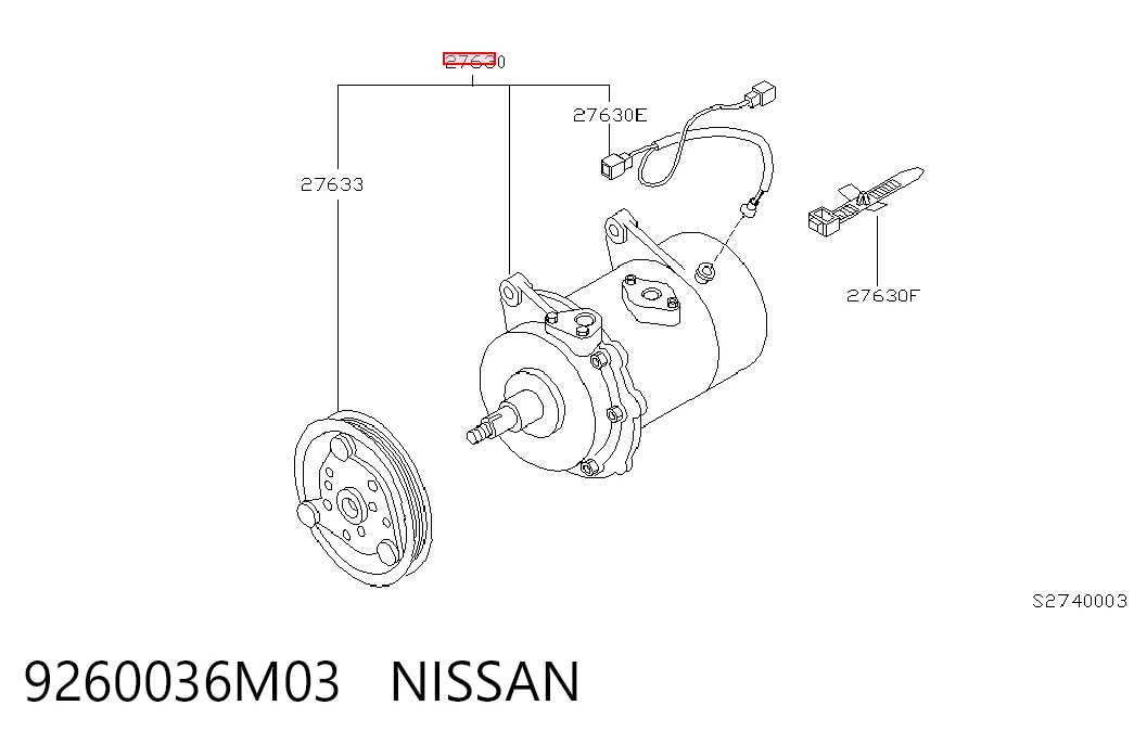  Компресор кондиціонера Nissan Terrano 1
