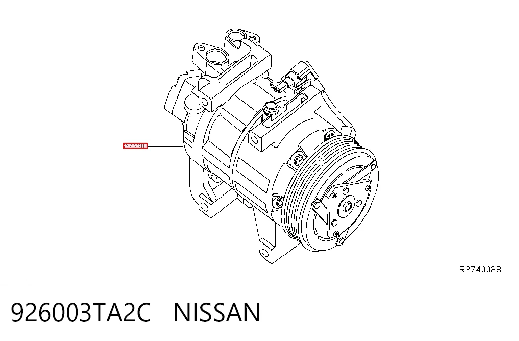 926003TA2C Nissan/Infiniti Компресор холодоагенту