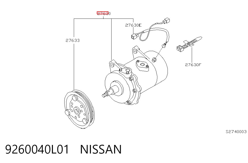 Насос кондиціонера Nissan Terrano I