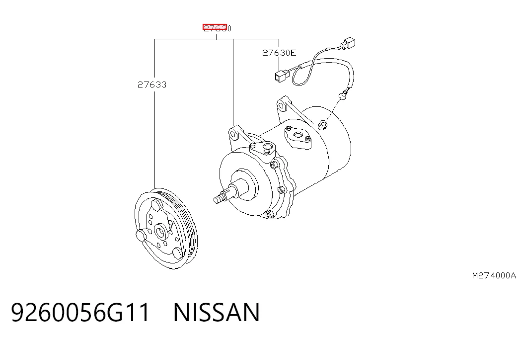 Компресор холодоагенту на Nissan Terrano I WD21