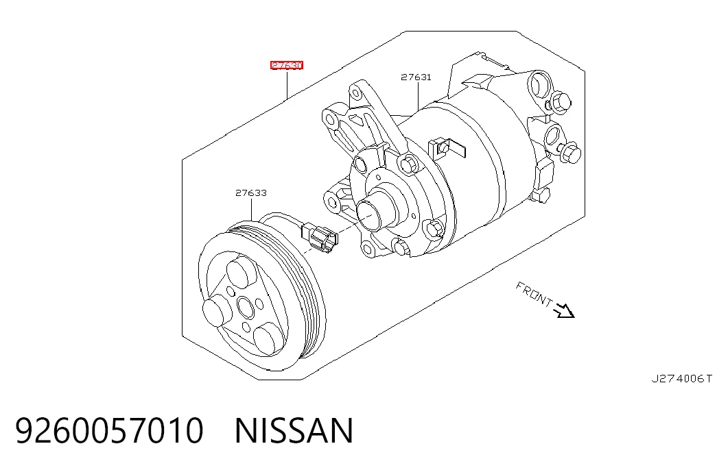 Компресор холодоагенту на Nissan Teana  J31