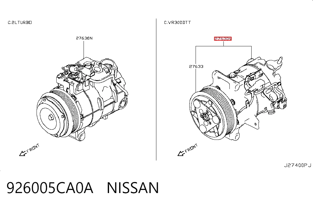 926005CA0A Nissan/Infiniti Компресор холодоагенту