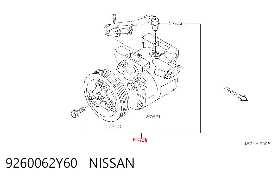 Компресор холодоагенту на Nissan Primera  P10