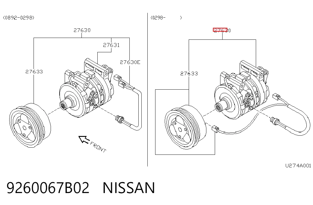  Компресор кондиціонера Nissan Micra 