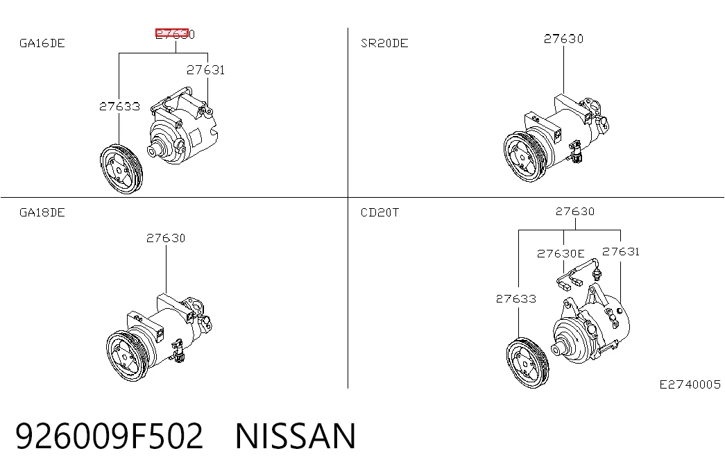 Компресор системи кондиціювання Fiat/Alfa/Lancia 50525926 ціна, від 111.73 USD