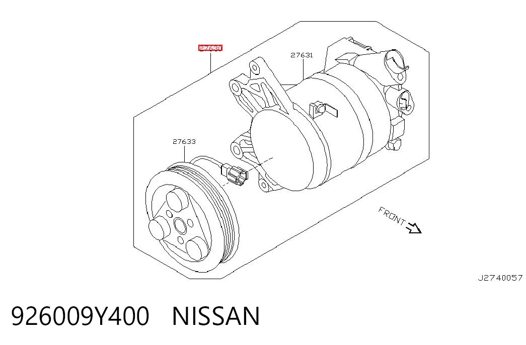 Компресор системи кондиціювання Nissan Teana седан (J31) (2003 - 2008) ціна, від 120.61 USD