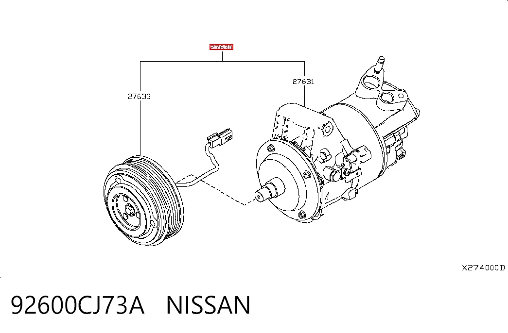 Компресор холодоагенту на Nissan Tiida  C11X